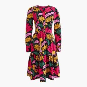 J. Crew Tiered popover dress in Ratti® grandi fiori print